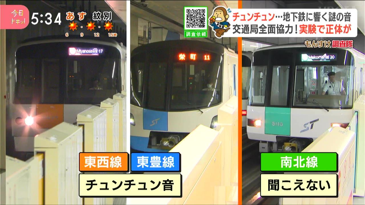 もんすけ調査隊】なぜ？札幌地下鉄に響くチュンチュン音の謎！南北線は